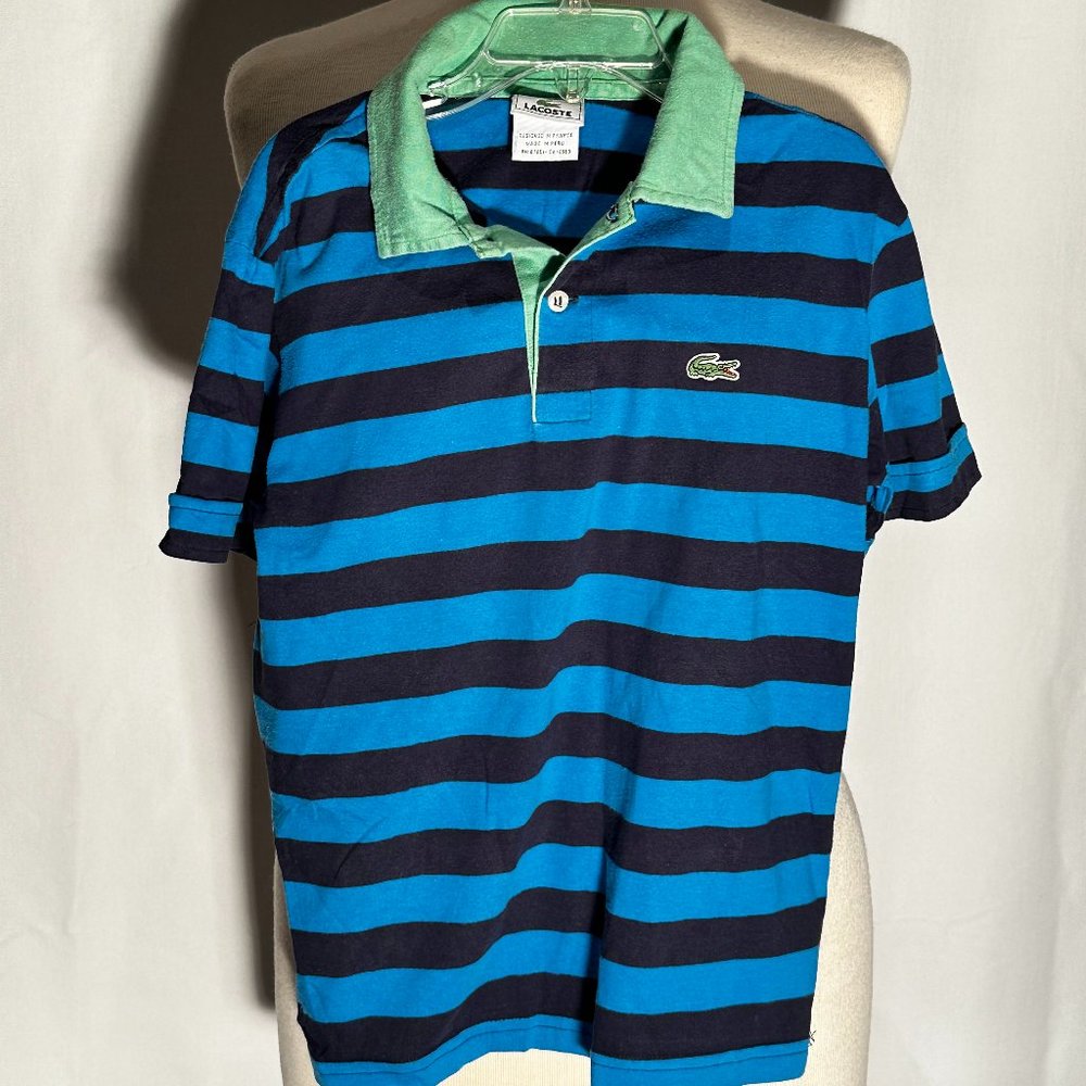 Striped Boys Lacoste Polo Size 10